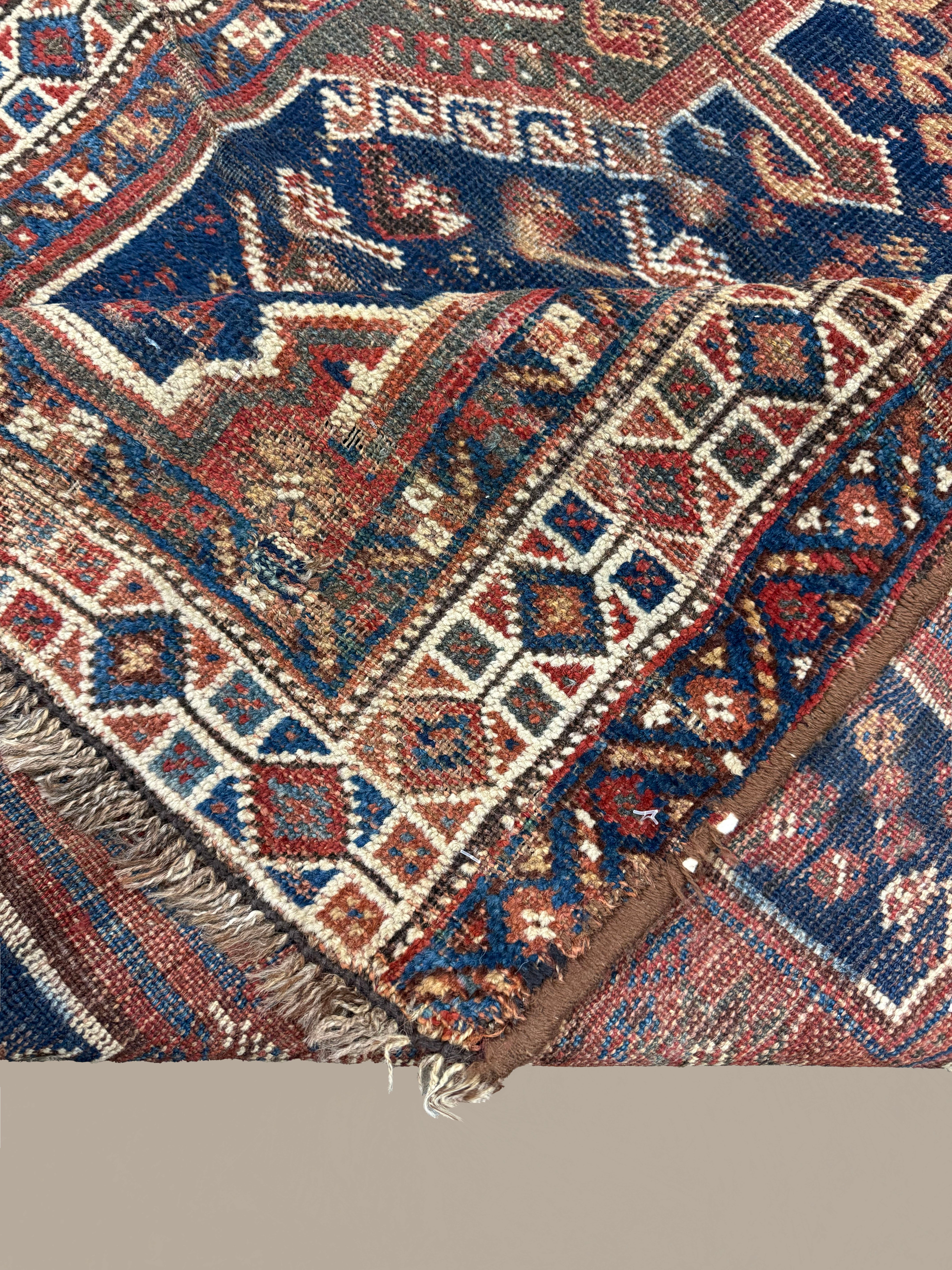 Vintage Quchan Kurdish Wool Runner. Edited documentary rug photograph; SKU PP 105737; source IMG_7475.