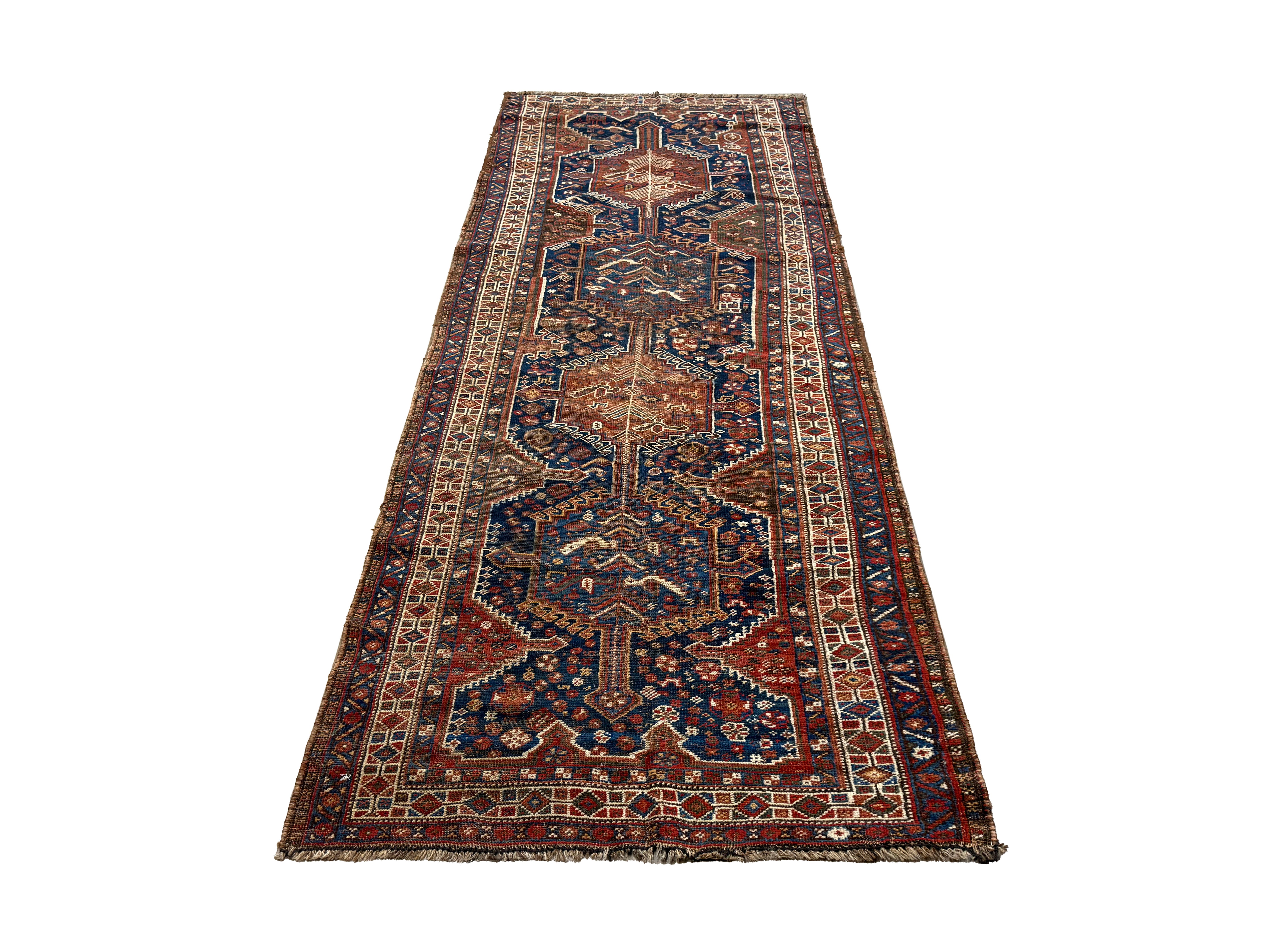 Vintage Quchan Kurdish Wool Runner. Edited documentary rug photograph; SKU PP 105737; source IMG_7482.