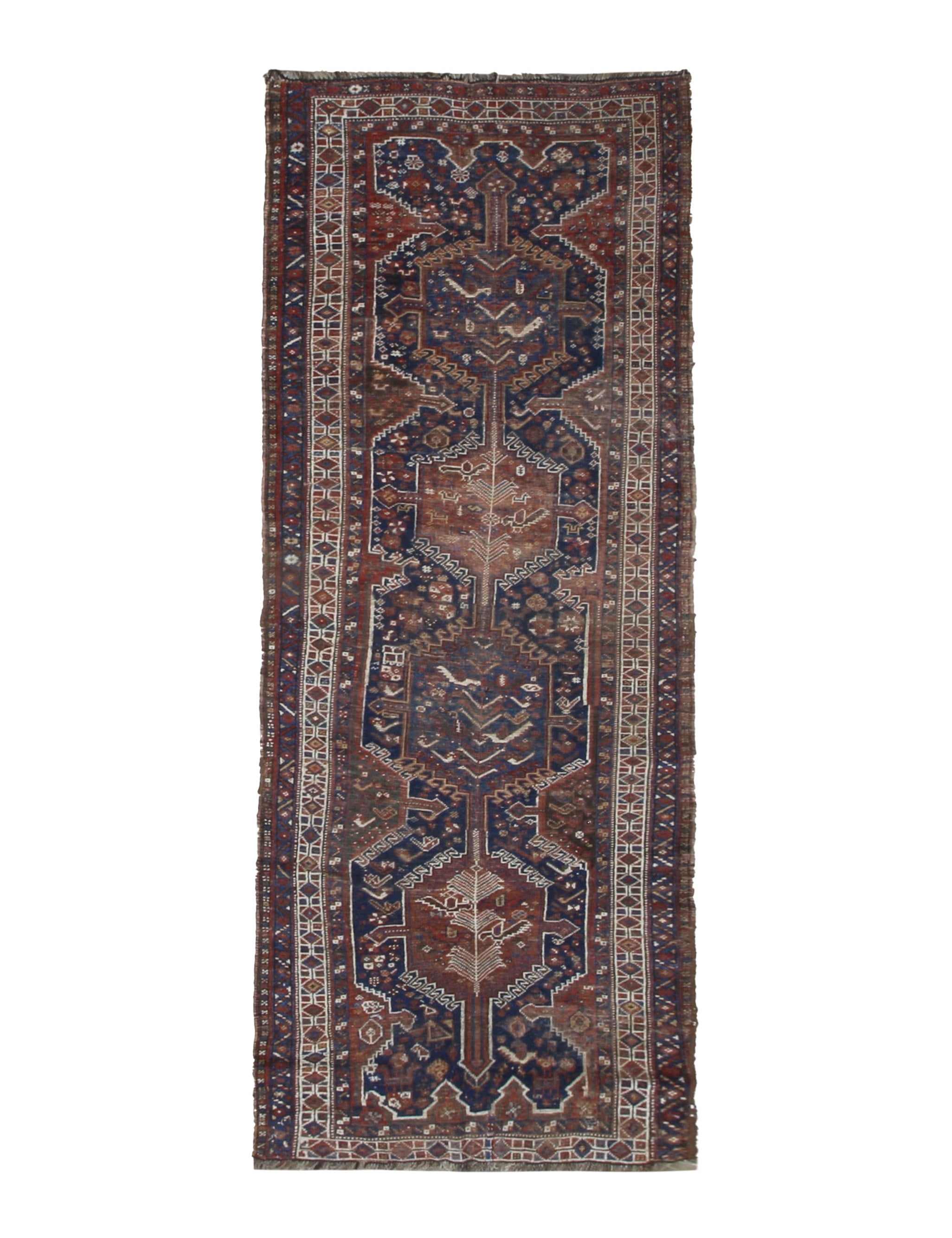 Vintage Quchan Kurdish Wool Runner, full rug view. Original catalog photograph; SKU PP 105737.