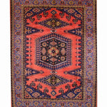 Vise hand-knotted wool rug, full top view.