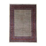 Vintage Arak Boteh Mir Rug, top view on white background, hand-knotted wool pile. SKU PP 100232.