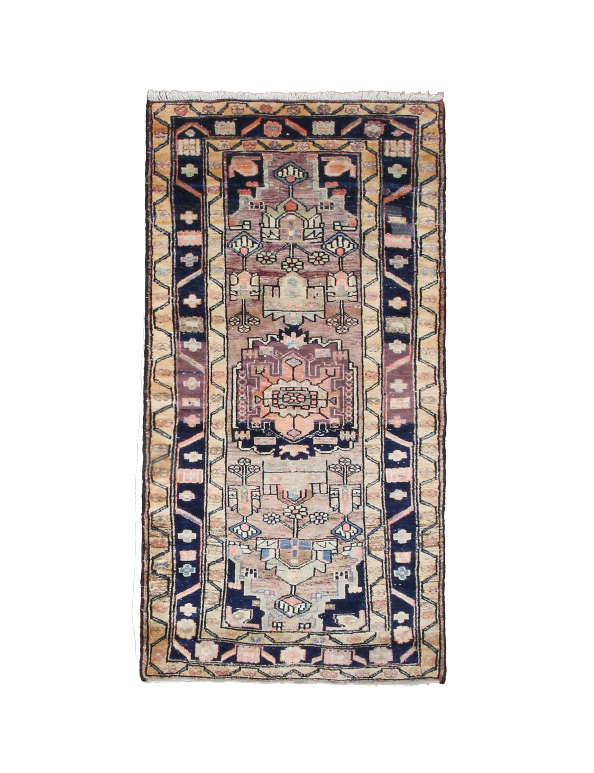 Persian Mianeh Rug, top view on white background, hand-knotted wool pile. SKU PP 105782.