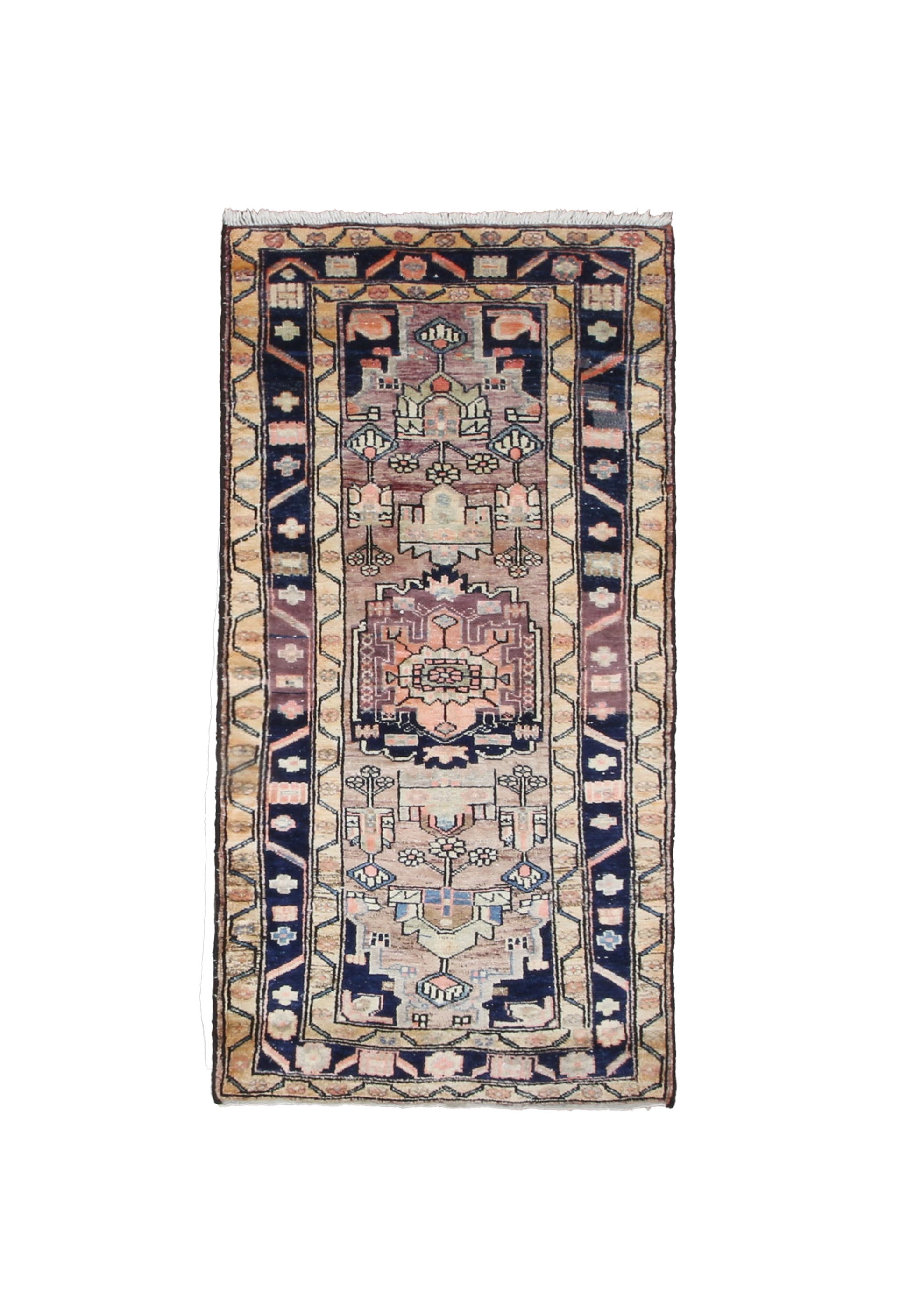 Persian Mianeh Rug, top view on white background, hand-knotted wool pile. SKU PP 105782.