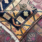 Persian Mianeh Rug, corner and fringe detail, hand-knotted wool pile. SKU PP 105782.
