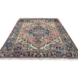Vintage Mehravan Rug, front perspective view of the complete rug, hand-knotted wool pile. SKU PP 107502.