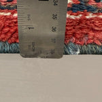 Vintage Meshkabad Rug, side-on pile and edge detail with a ruler, hand-knotted wool pile. SKU PP108513.