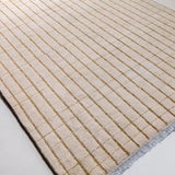 Hand-Knotted Wool Rug — Fine Taupe Grid on Ivory | 8'2" × 9'11"