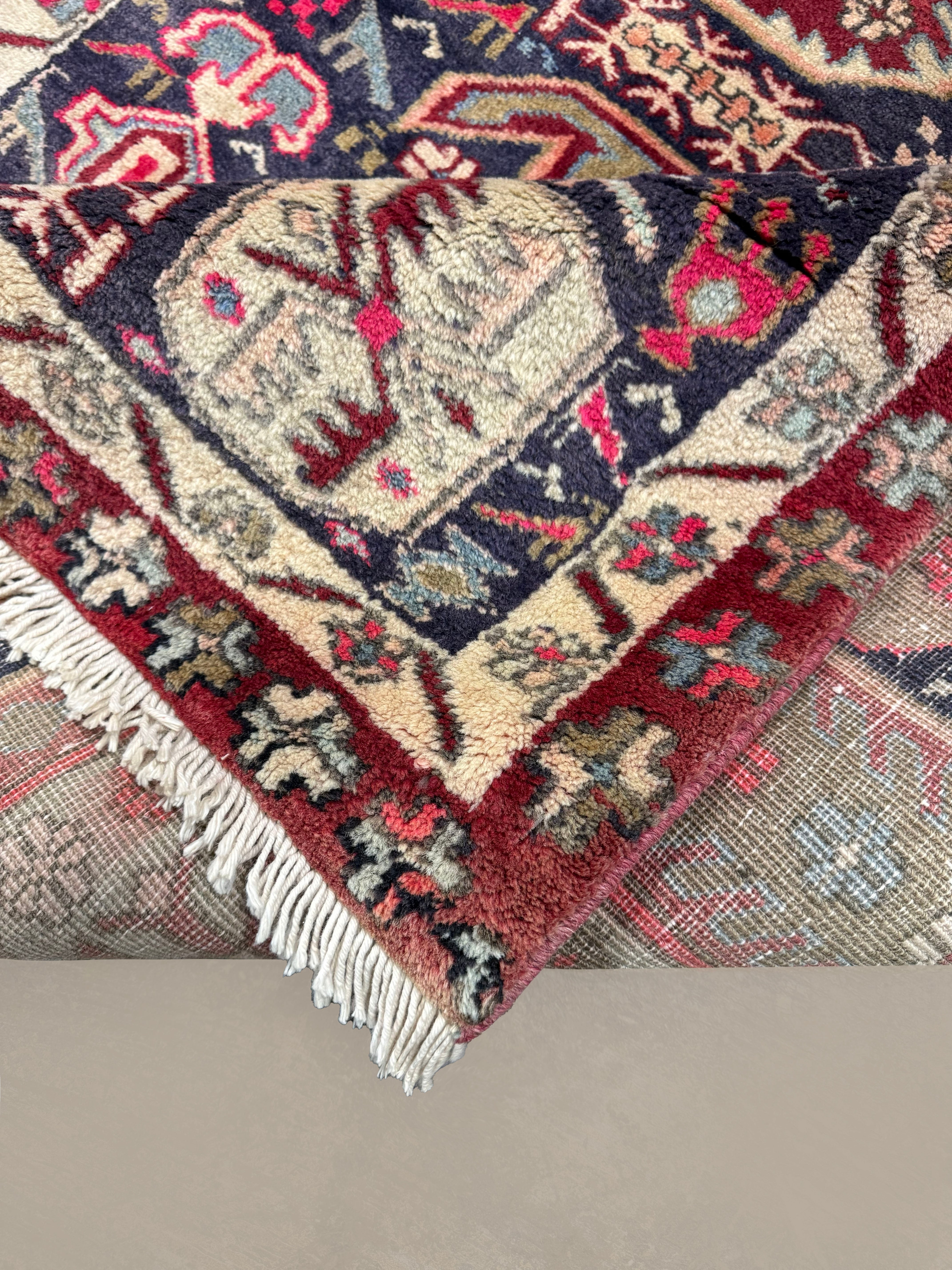 Vintage Ardabil Wool Runner. Edited documentary rug photograph; SKU RR 30115; source IMG_7440.