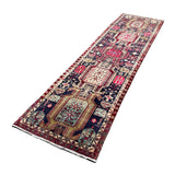 Vintage Ardabil Wool Runner. Edited documentary rug photograph; SKU RR 30115; source IMG_7447.
