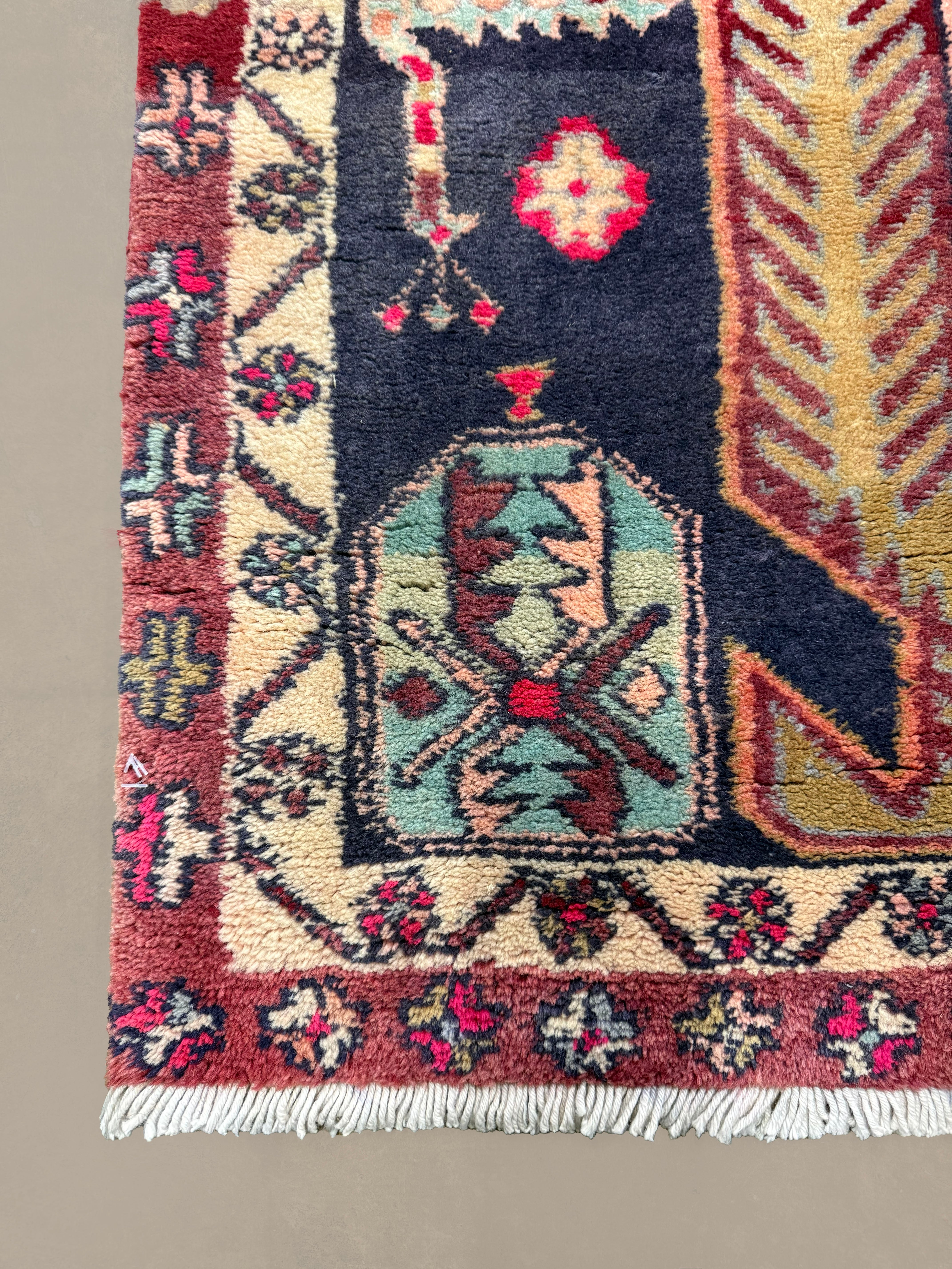 Vintage Ardabil Wool Runner. Edited documentary rug photograph; SKU RR 30115; source IMG_7448.