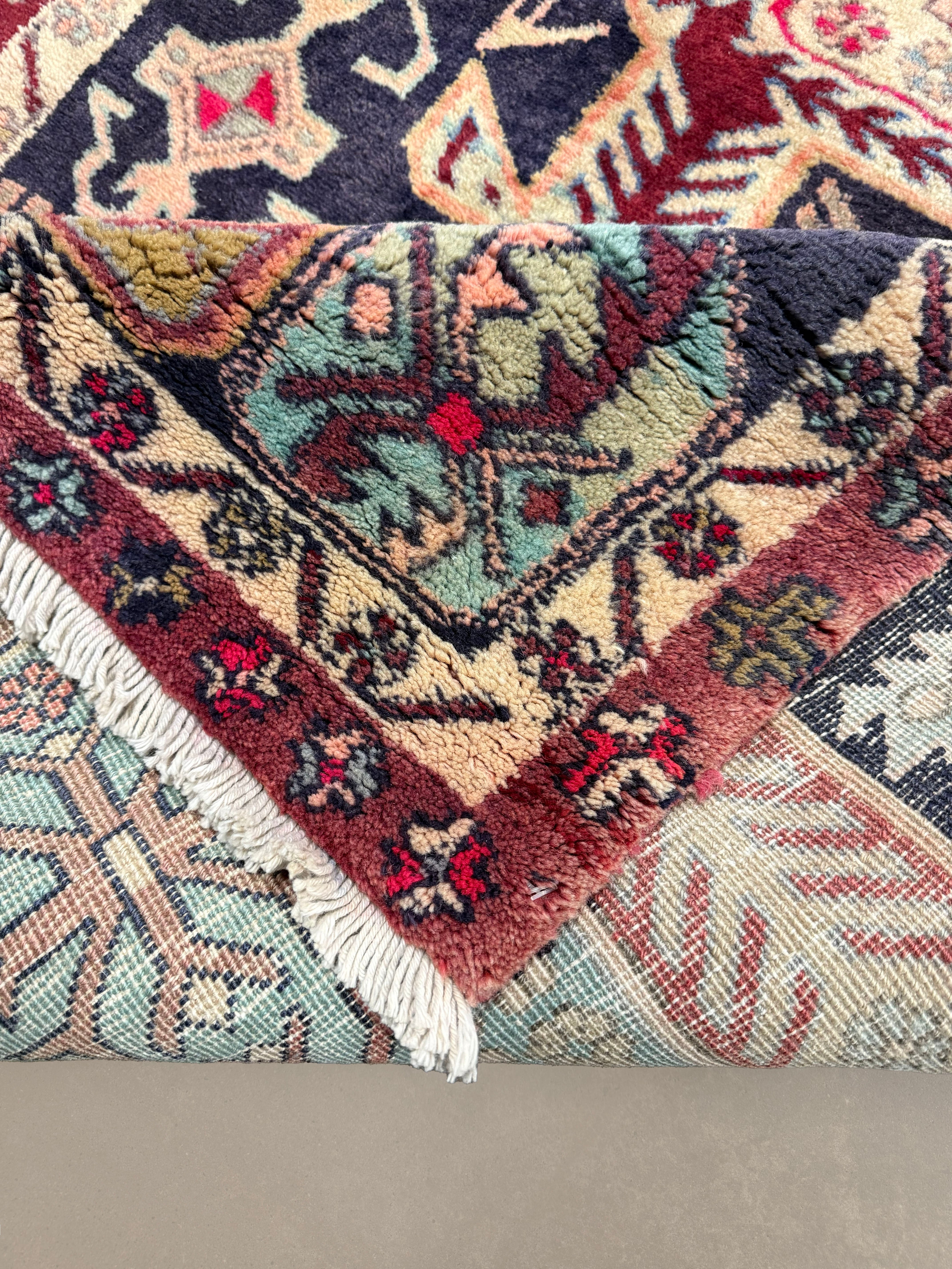Vintage Ardabil Wool Runner. Edited documentary rug photograph; SKU RR 30115; source IMG_7450.