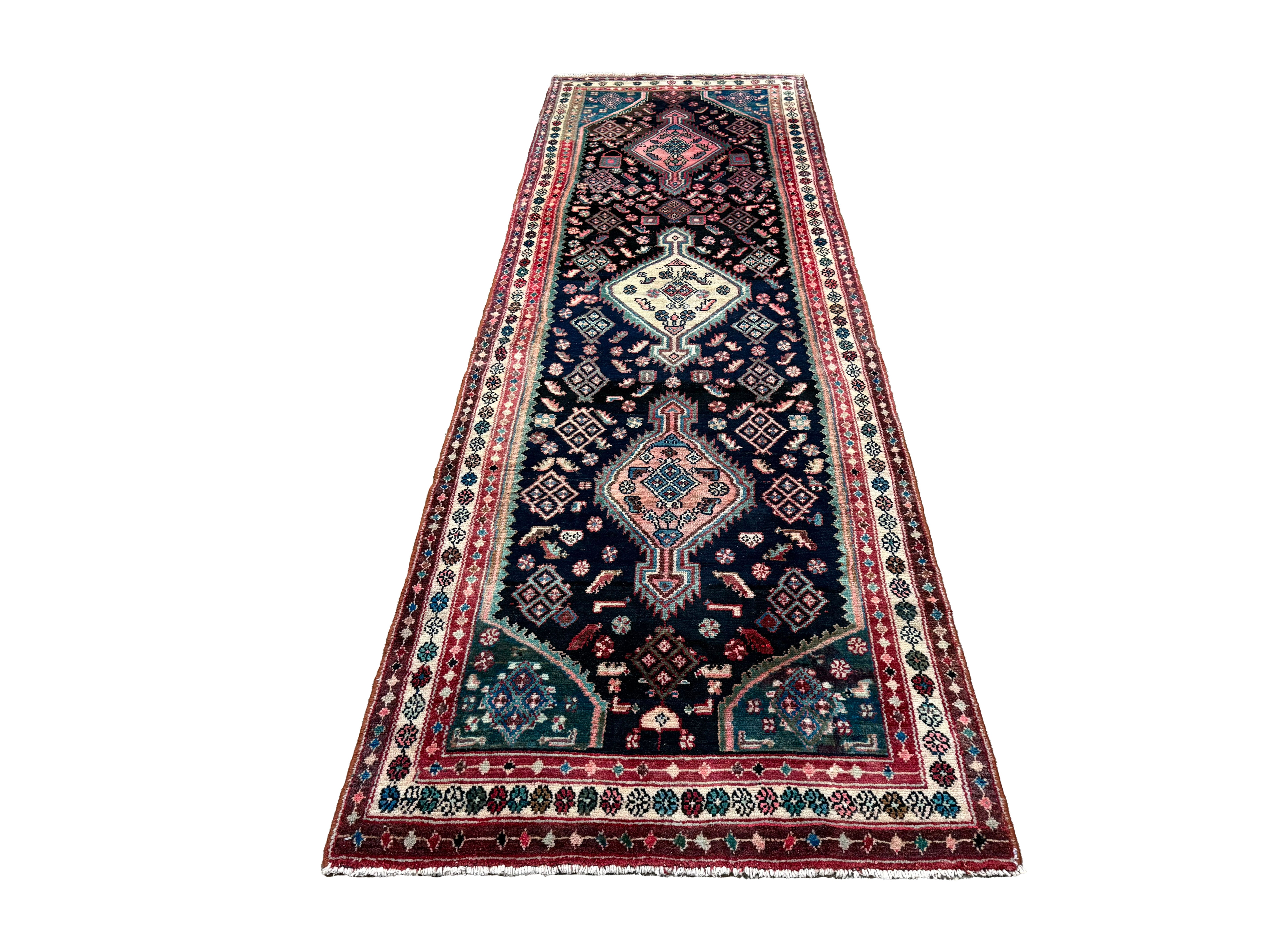Vintage Kabudarahang Wool Runner. Edited documentary rug photograph; SKU RR 30520; source IMG_7578.