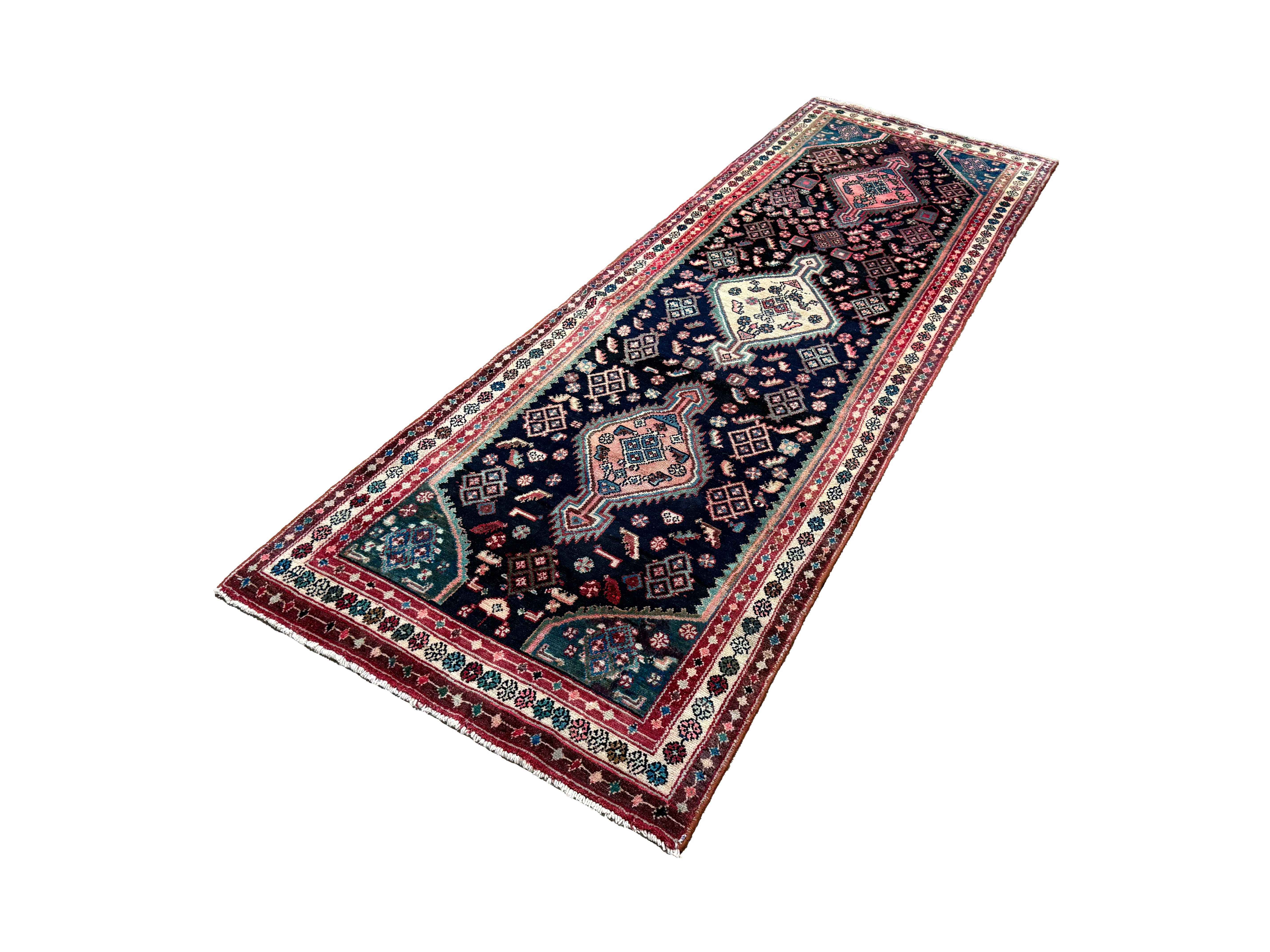 Vintage Kabudarahang Wool Runner. Edited documentary rug photograph; SKU RR 30520; source IMG_7579.