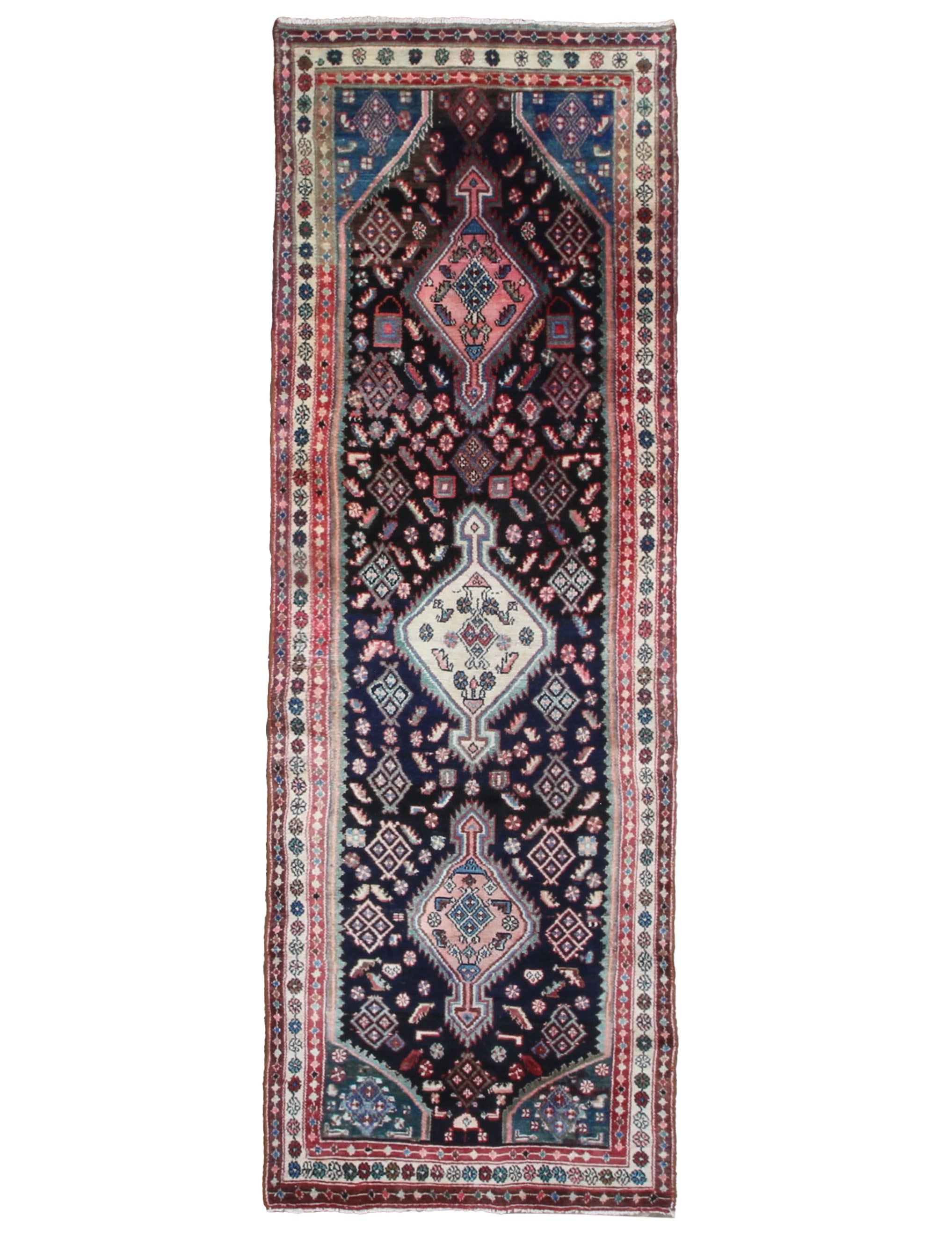 Vintage Kabudarahang Wool Runner, full rug view. Original catalog photograph; SKU RR 30520.