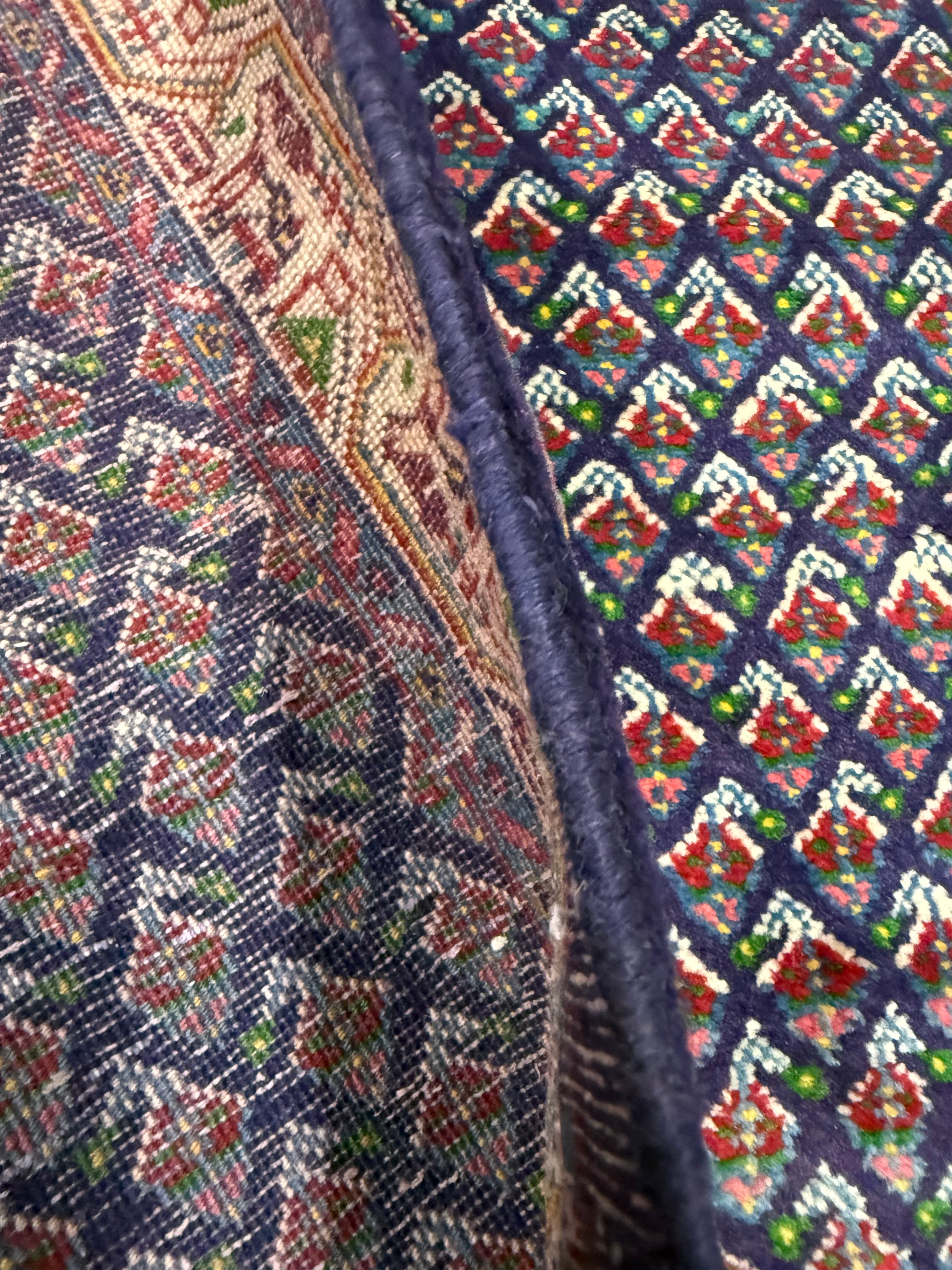 Vintage Sarabend Rug — Fine Allover Pattern with Red Borders. Original rug photograph; SKU RR30661; source RR 30661 IMG_6974.