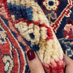 Vintage Arak Runner — Dense Allover Florals on Dark Blue. Rug pile and texture detail; SKU RR 30663; source IMG_7649.