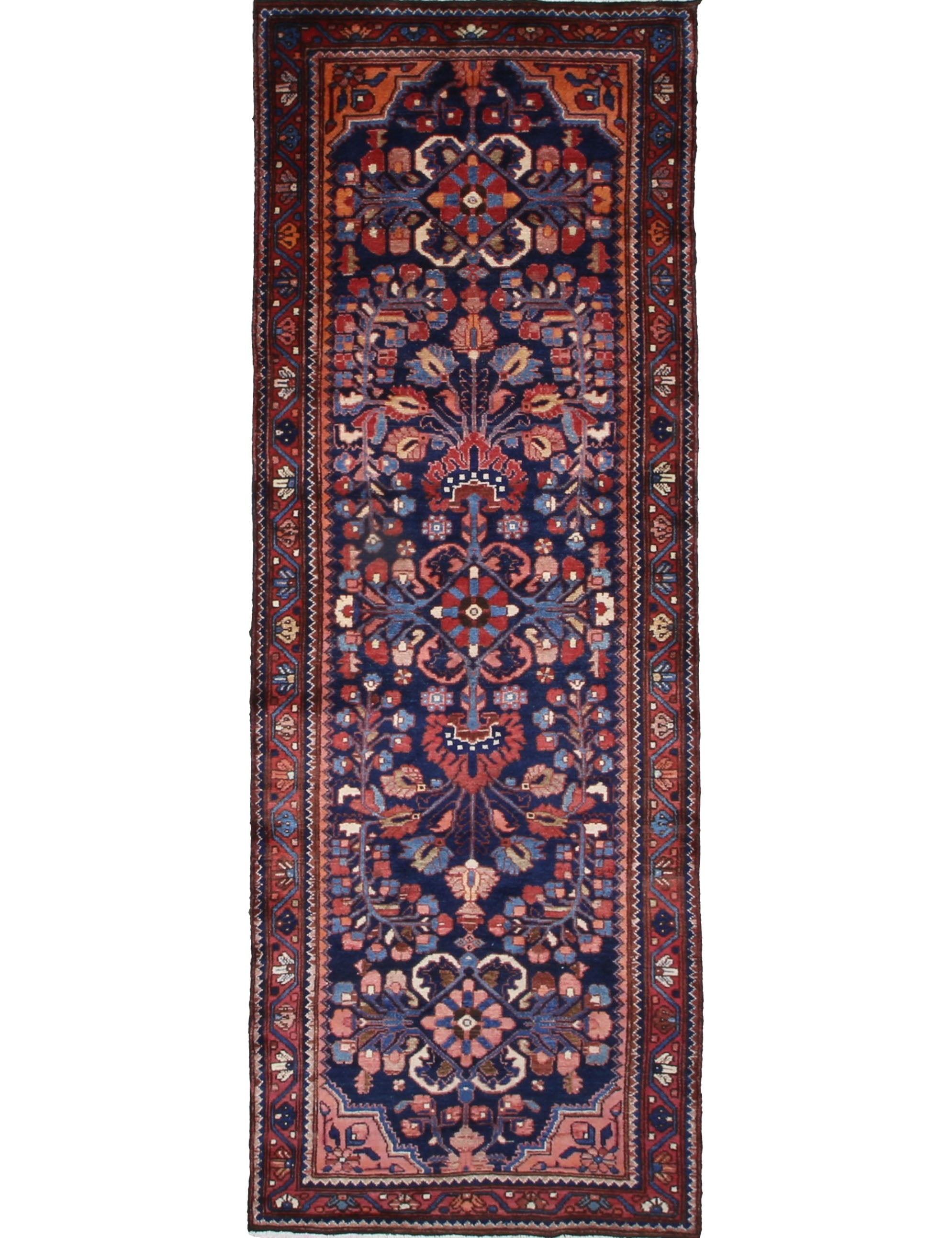 Vintage Bibikabad Wool Runner, full rug view. Original catalog photograph; SKU RR 30684.