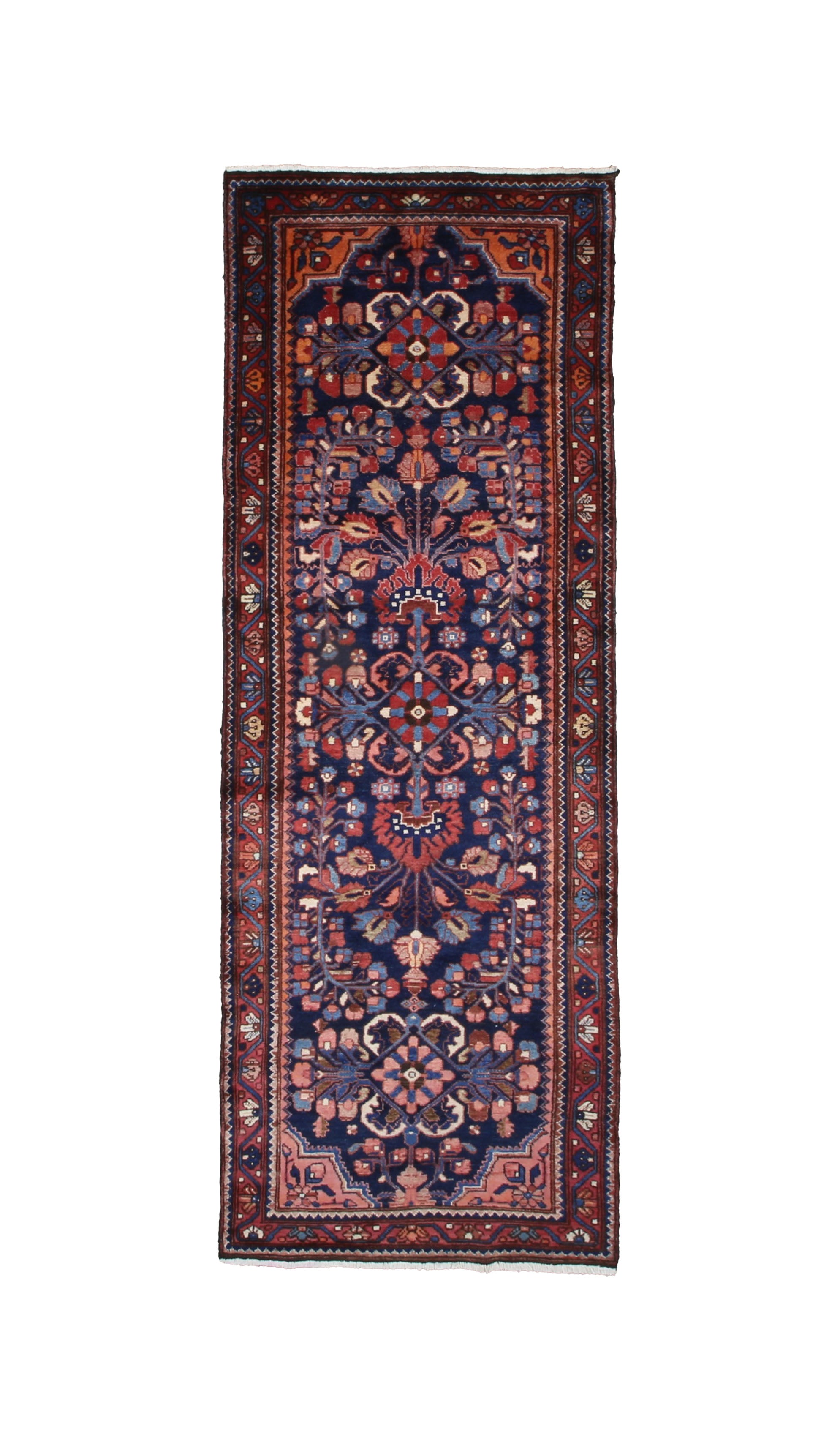 Vintage Bibikabad Wool Runner, full rug view. Original catalog photograph; SKU RR 30684.