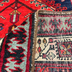 Vintage Sarab Runner — Three Geometric Medallions on Red. Original rug photograph; SKU RR30685; source IMG_6847.