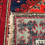 Vintage Sarab Runner — Three Geometric Medallions on Red. Original rug photograph; SKU RR30685; source IMG_6848.