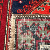 Vintage Sarab Runner — Three Geometric Medallions on Red. Original rug photograph; SKU RR30685; source IMG_6848.