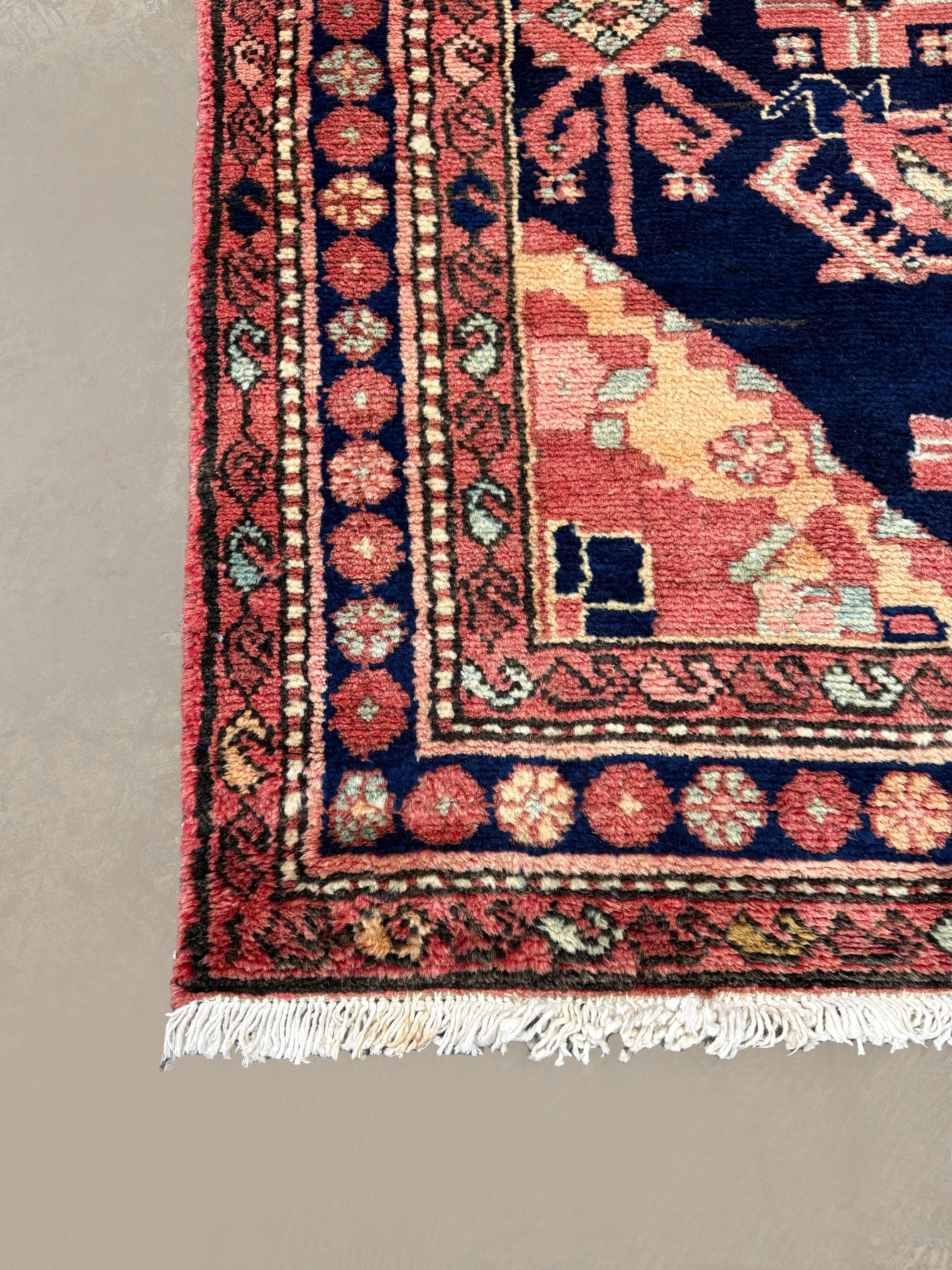 Vintage Dargazin Hamadan Wool Runner. Edited documentary rug photograph; SKU RR 30725; source IMG_7389.