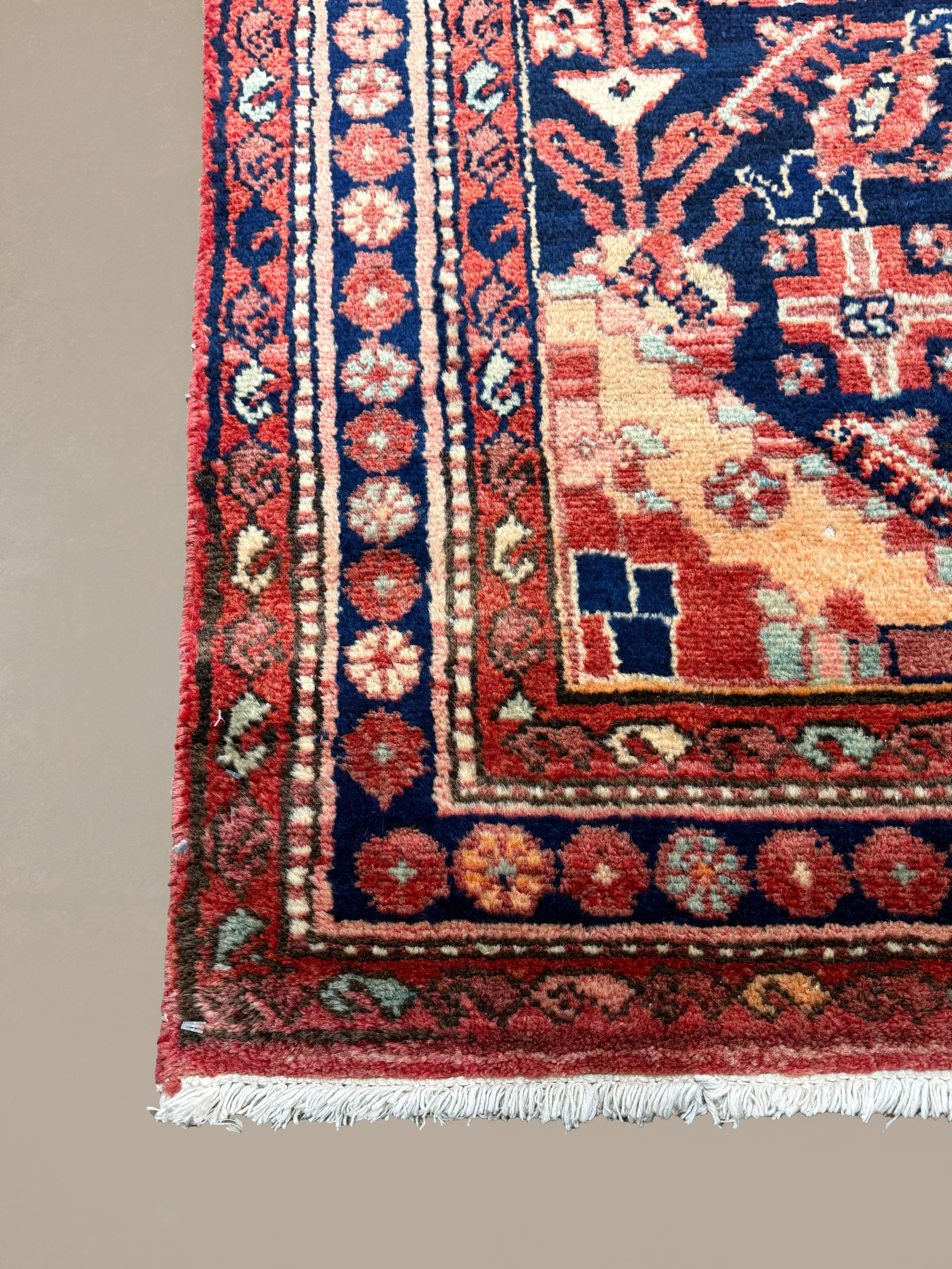 Vintage Dargazin Hamadan Wool Runner. Edited documentary rug photograph; SKU RR 30725; source IMG_7399.