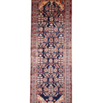 Vintage Dargazin Hamadan Wool Runner, full rug view. Original catalog photograph; SKU RR30725.