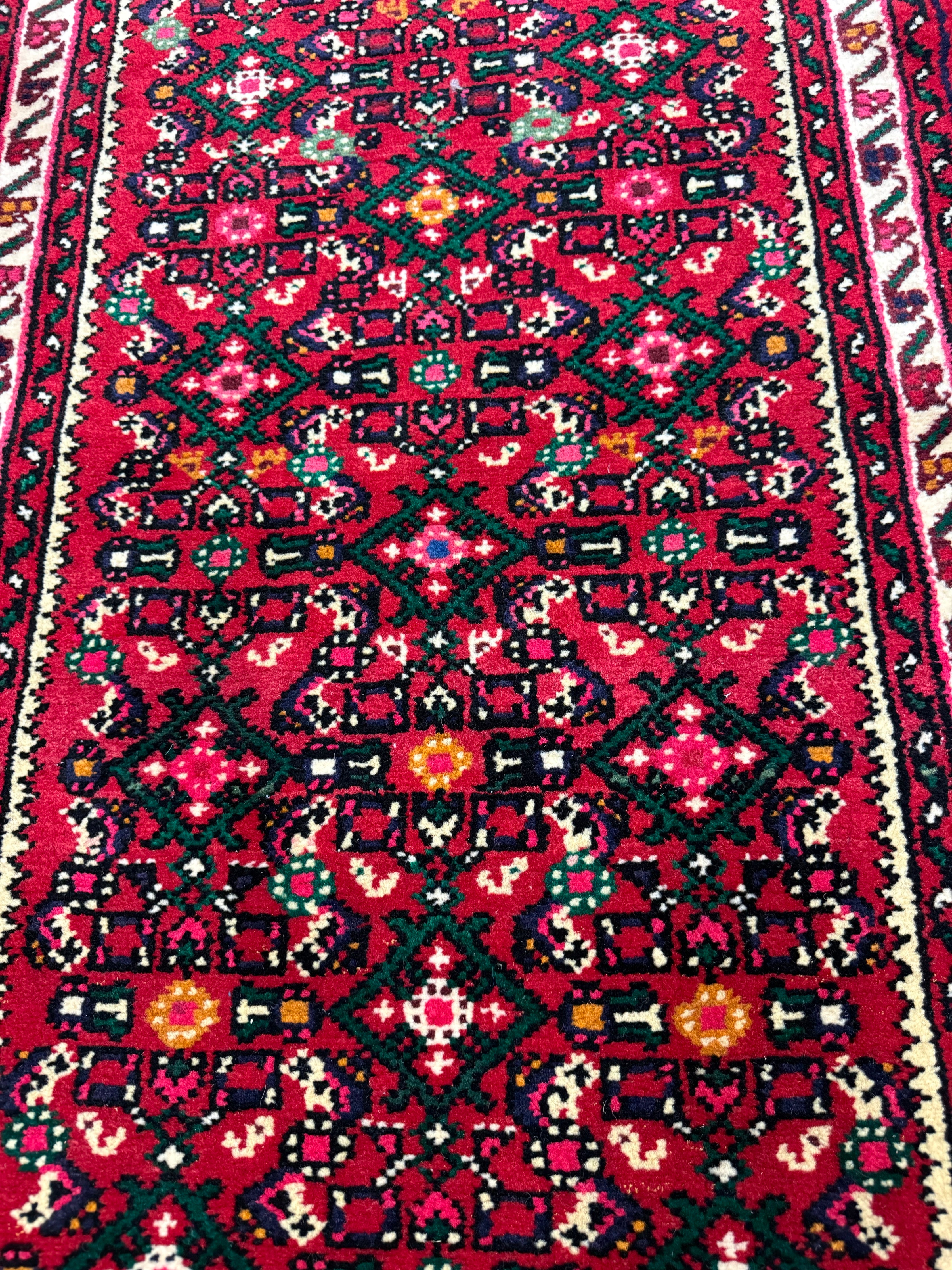 Persian Hosseinabad Hamadan Runner. Original rug photograph; SKU RR32337; source IMG_7102.