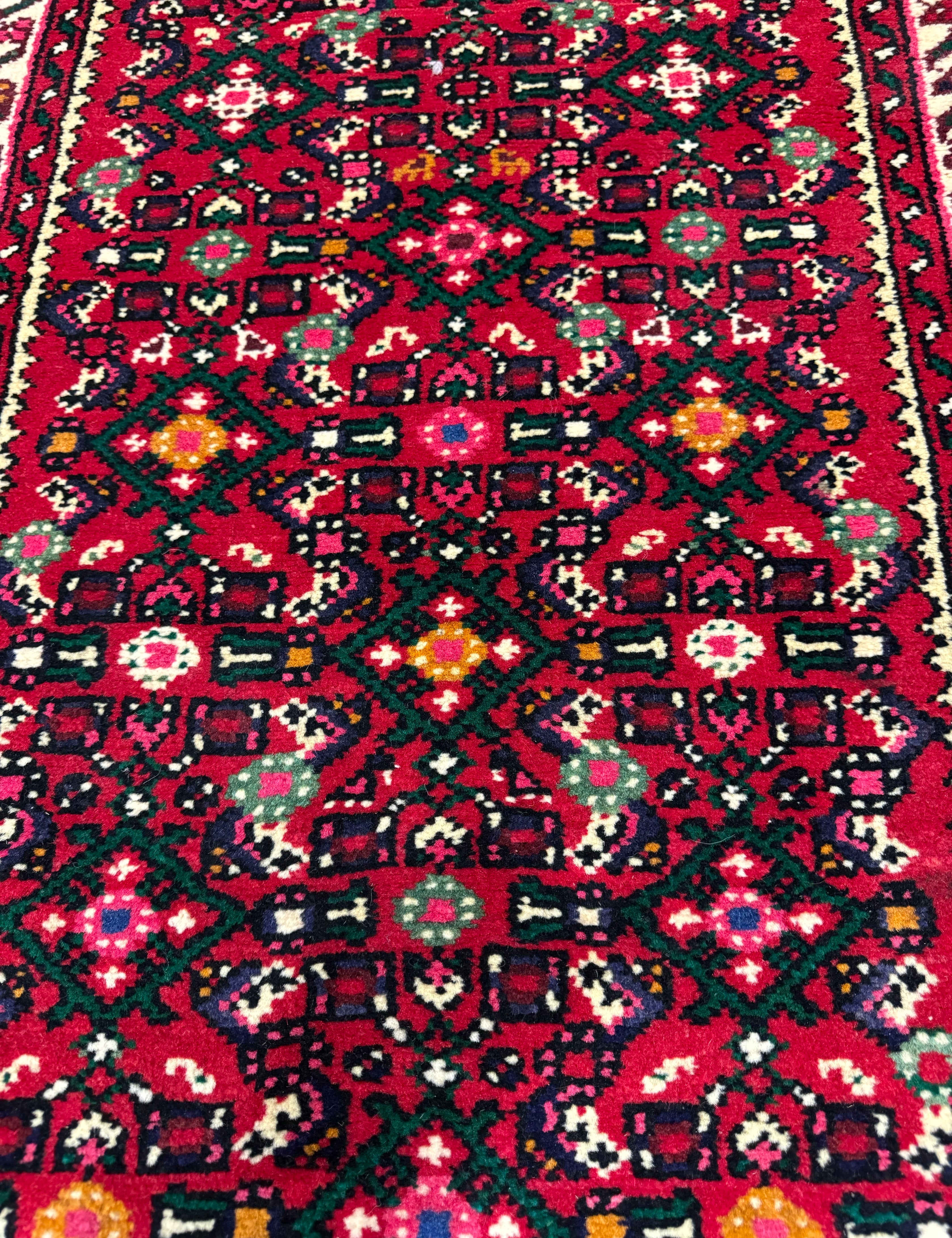Persian Hosseinabad Hamadan Runner. Original rug photograph; SKU RR32337; source IMG_7106.