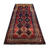 Vintage Sirjan Luri Wool Runner. Edited documentary rug photograph; SKU RR 32366; source IMG_7508.