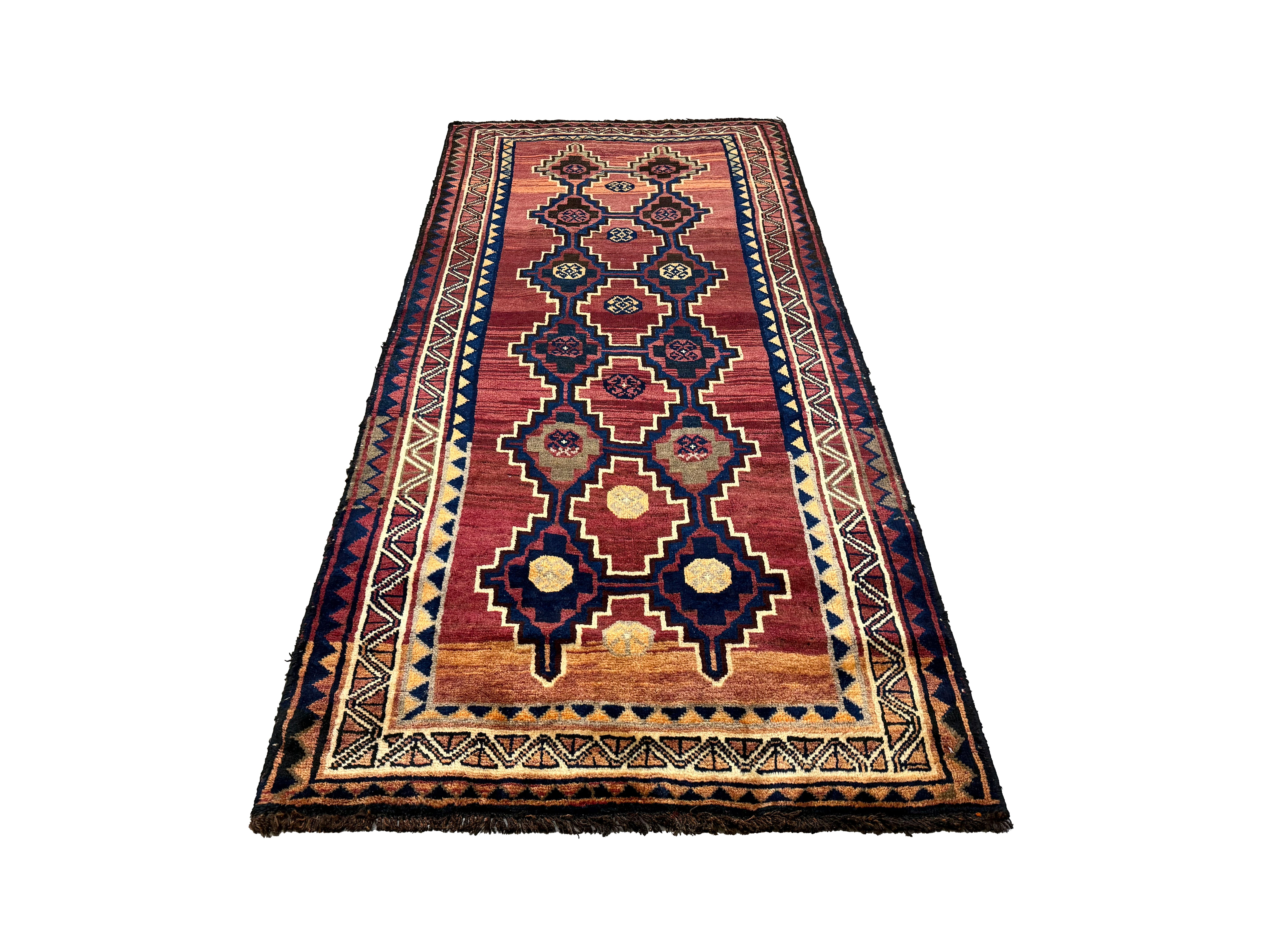 Vintage Sirjan Luri Wool Runner. Edited documentary rug photograph; SKU RR 32366; source IMG_7517.