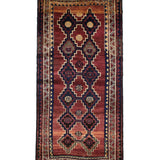 Vintage Sirjan Luri Wool Runner, full rug view. Original catalog photograph; SKU RR 32366.