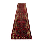 Vintage Hosseinabad Wool Runner | 2'6" × 12'7". Edited documentary rug photograph; SKU RR 32375; source undefined.