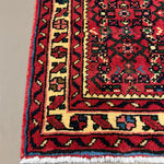 Vintage Hosseinabad Wool Runner | 2'6" × 12'7". Edited documentary rug photograph; SKU RR 32375; source undefined.