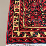 Vintage Hosseinabad Wool Runner | 2'6" × 12'7". Edited documentary rug photograph; SKU RR 32375; source undefined.