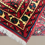 Vintage Hosseinabad Wool Runner | 2'6" × 12'7". Edited documentary rug photograph; SKU RR 32375; source undefined.