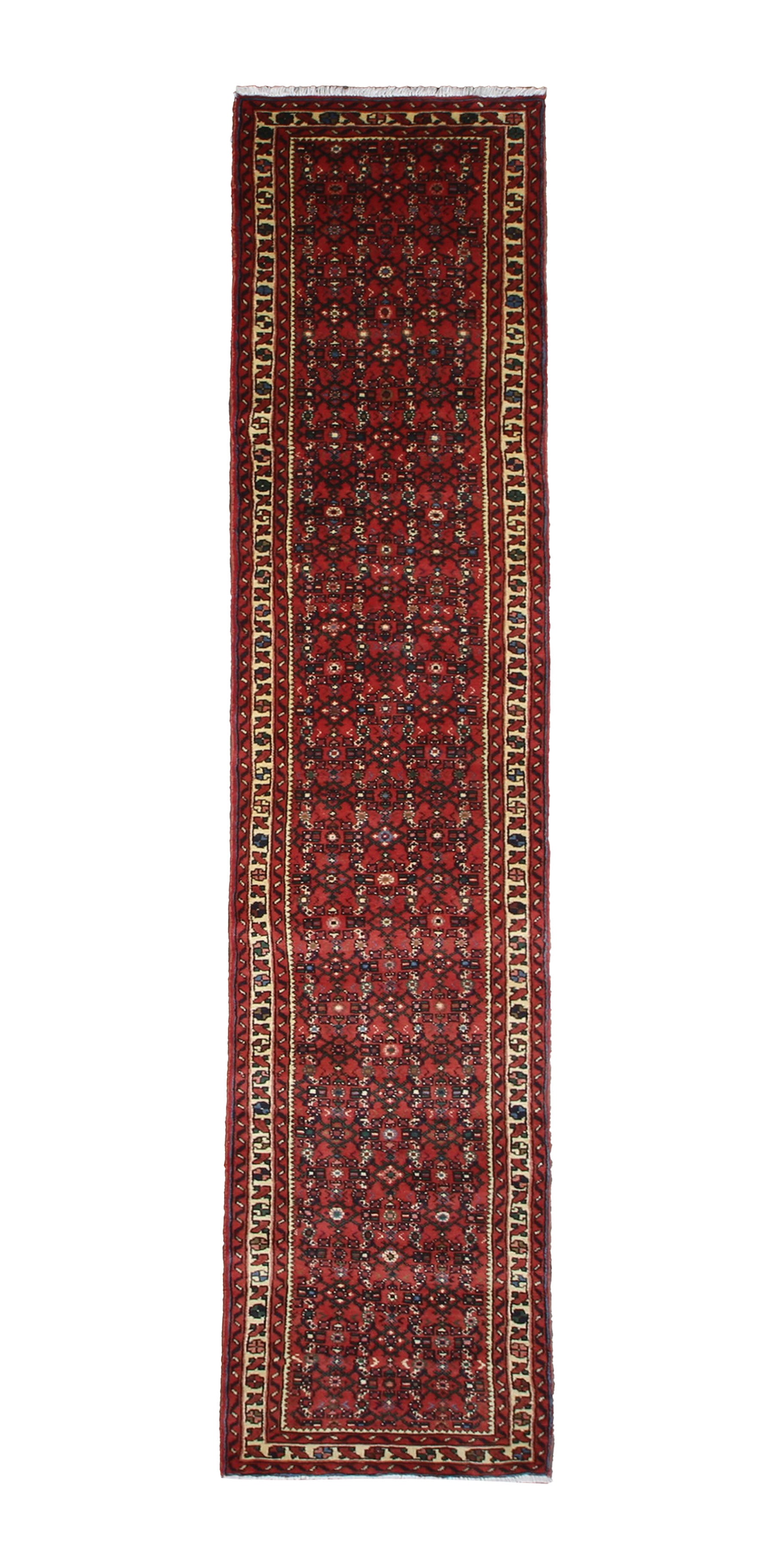 Vintage Hosseinabad Wool Runner, full rug view. Original catalog photograph; SKU RR 32375.