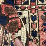 Vintage Shalamzar Bakhtiari Rug — Four Garden Panels with Floral & Architectural Motifs. Rug pile and texture detail; SKU RR 32416; source IMG_6702.