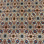 Vintage Moud Rug — Fine Allover Herati with Red & Deep Blue Borders. Original rug photograph; SKU RR32434; source RR 32434 IMG_6755.