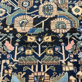 Vintage Dargazin Rug — Floral Sprays on Deep Blue. Original rug photograph; SKU RR32487; source RR 32487 IMG_6749.
