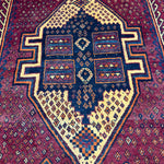 Vintage Fars Luri Rug — Dark Central Medallion on Red. Original rug photograph; SKU RR32531; source IMG_6913.