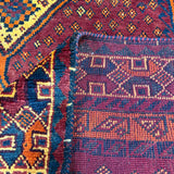 Vintage Fars Luri Rug — Dark Central Medallion on Red. Original rug photograph; SKU RR32531; source IMG_6915.