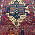 Vintage Fars Luri Rug — Dark Central Medallion on Red. Original rug photograph; SKU RR32531; source IMG_6923.