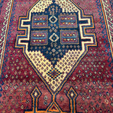 Vintage Fars Luri Rug — Dark Central Medallion on Red. Original rug photograph; SKU RR32531; source IMG_6923.