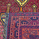 Vintage Fars Luri Rug — Dark Central Medallion on Red. Original rug photograph; SKU RR32531; source IMG_6926.