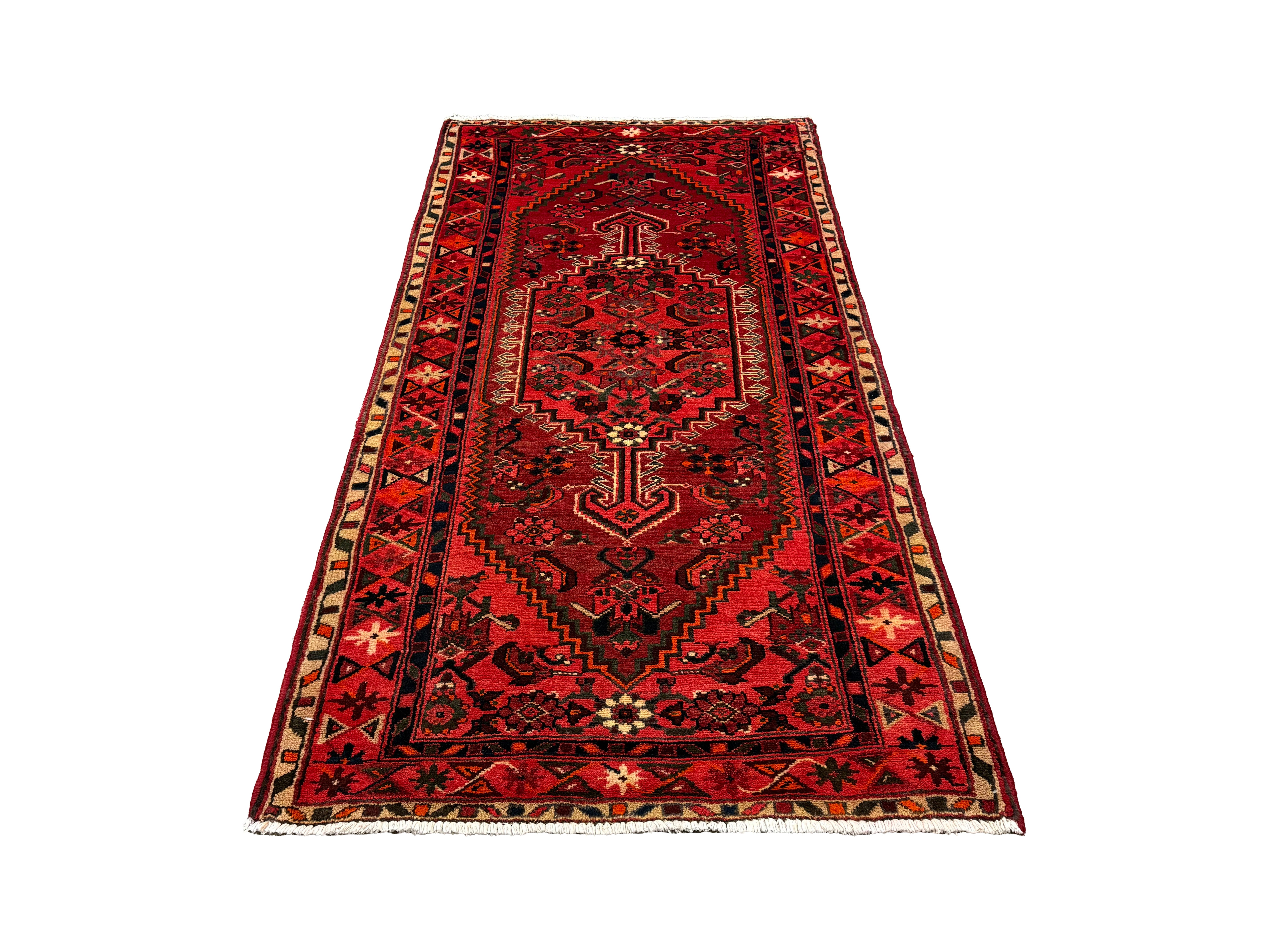 Vintage Zarrin Gol Zanjan Wool Rug. Edited documentary rug photograph; SKU RR 32889; source IMG_7492.