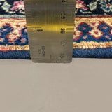 Vintage Mashhad Khorasan Rug, side-on pile and edge detail with a ruler, hand-knotted wool pile. SKU RR 30636.