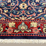 Vintage Arak Runner, close-up of the border and fringe, hand-knotted wool pile. SKU RR 30663.