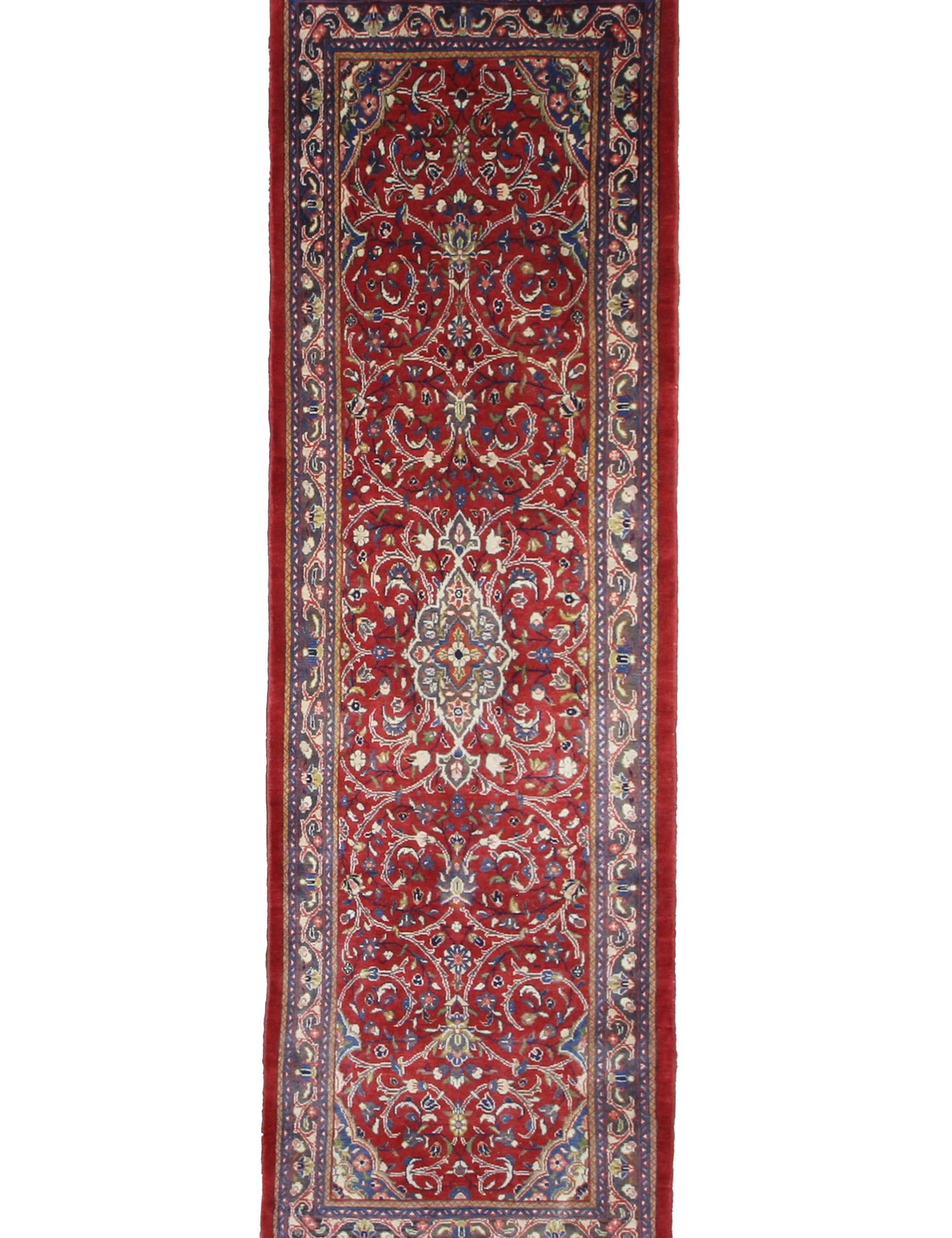 Persian Arak Runner, top view on white background, hand-knotted wool pile. SKU RR 30674.